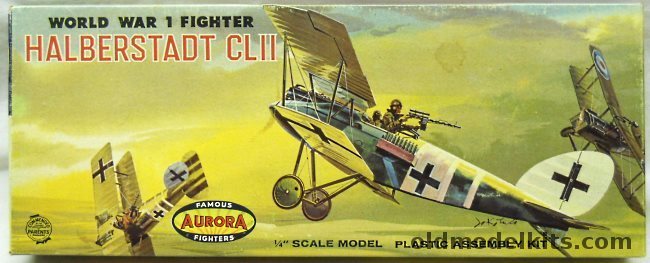 Aurora 1/48 Halberstadt CL-II - (CLII), 136-98 plastic model kit